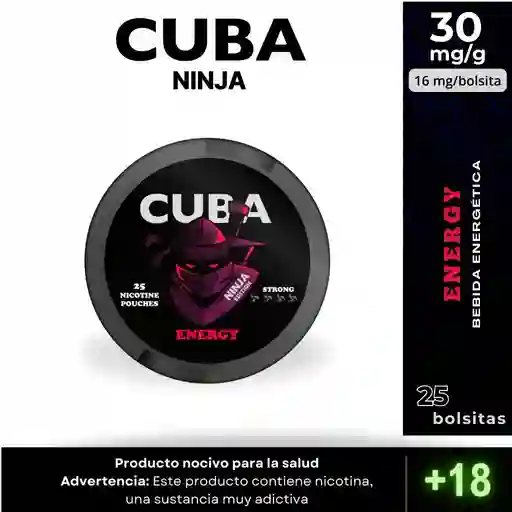 Pouches Cuba Ninja Energy 15 Mg