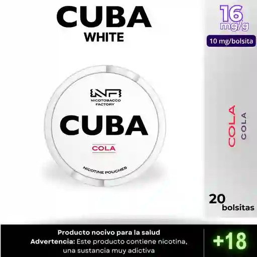 Pouches Cuba White Cola 10 Mg