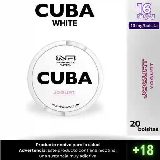 Pouches Cuba White Jogurt 10 Mg