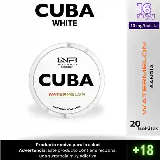 Pouches Cuba White Watermelon 10 Mg