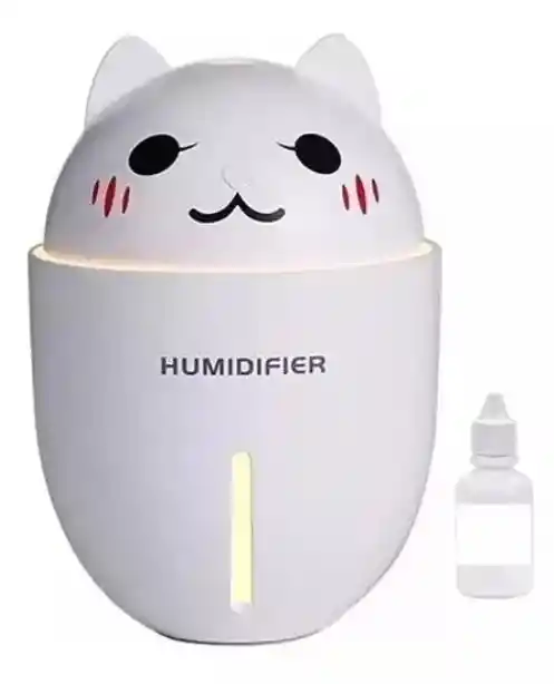 Humidificador De Gato 3 En 1- Ventilador Y Luz Nocturna