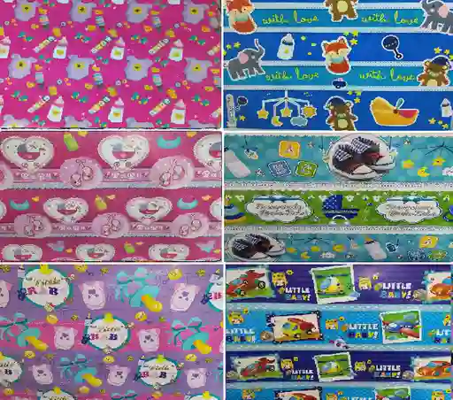 Papel Regalo Baby Shower Niña O Niño, Pliego