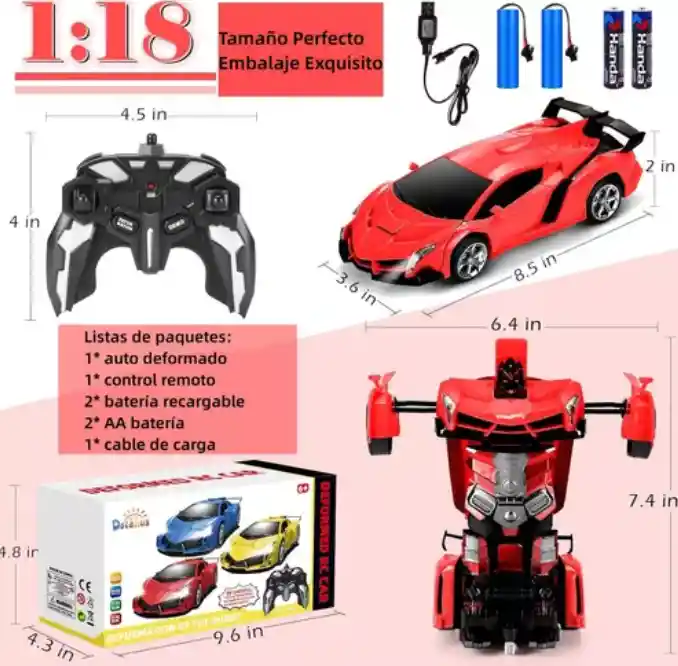 Carro Transformer Sensor Control Remoto