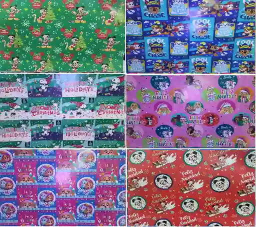 Papel Regalo De Navidad Infantil - Pliego