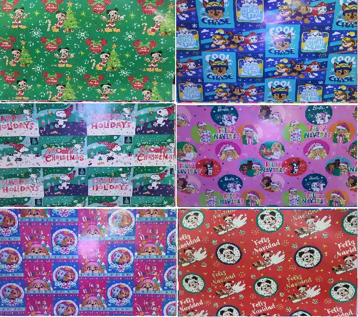 Papel Regalo De Navidad Infantil - Pliego