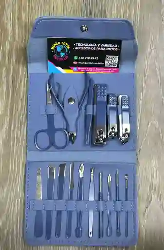 Kit Manicure Pedicure Cuidado Facial Cortauñas X16 Piezas