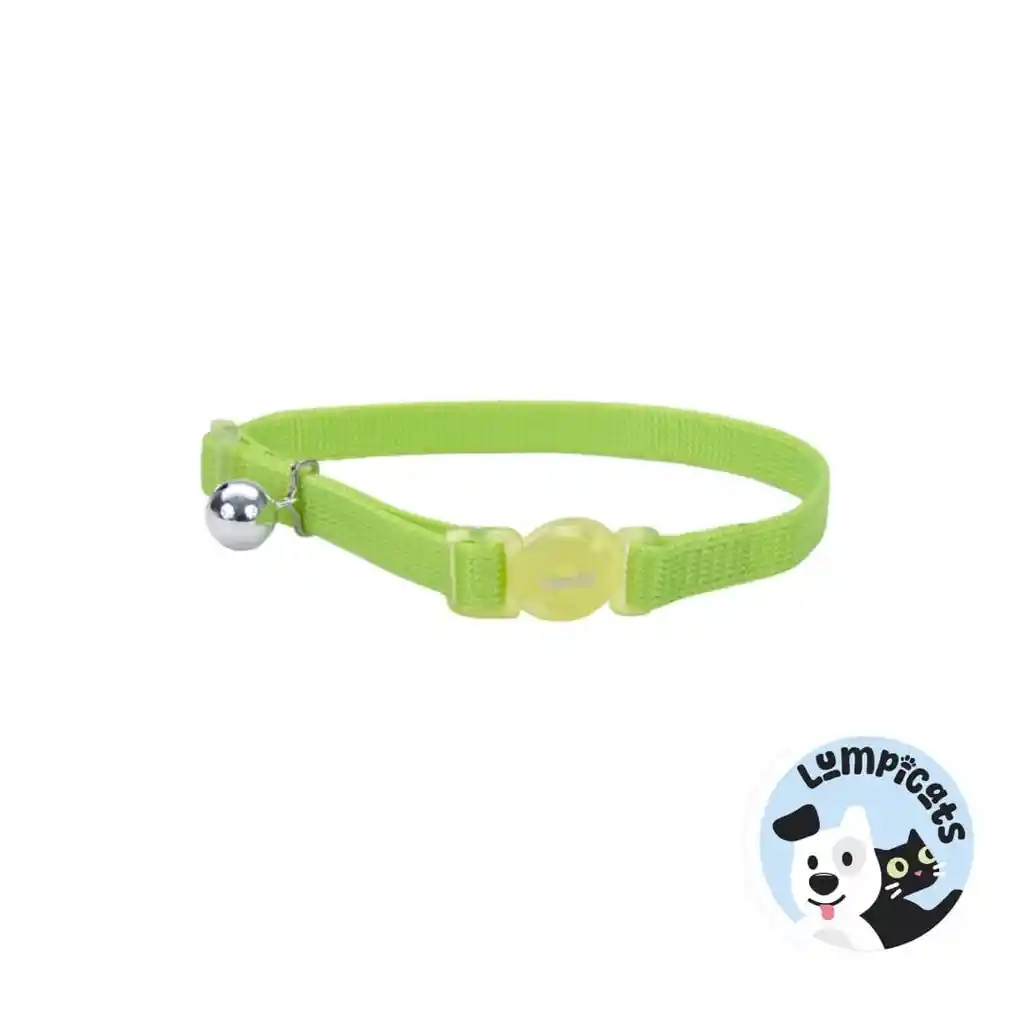 Coastal Collar Gato Safe Lima Verde