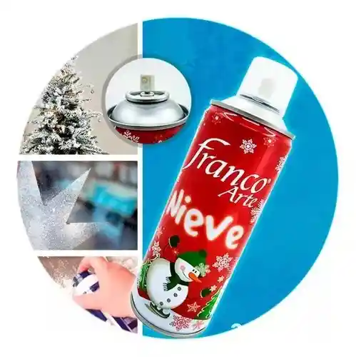 Nieve Artificial Espuma Spray Decoración Franco Arte 300ml