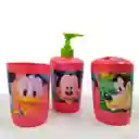 Set De Baño Mickey Mouse Infantil Hogar Decoración Niños Vasos