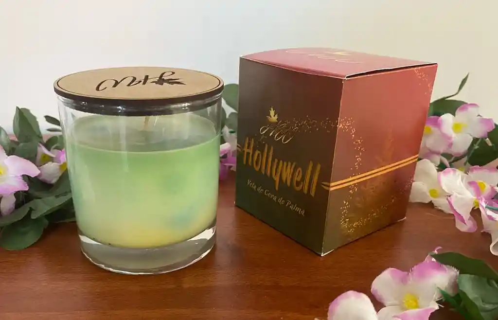 Vela Aromática De Cafe De Cera De Palma