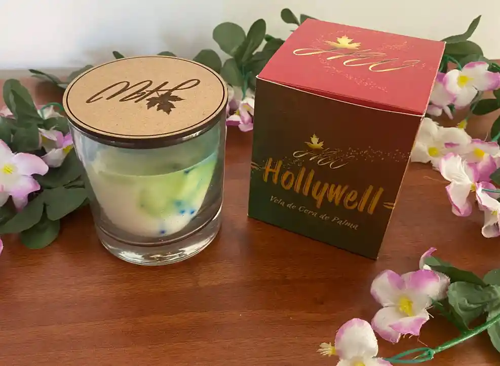 Vela Aromática De Coco/vainilla De Cera De Palma