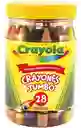 Crayones Jumbo Colores Escolar Redondos Crayola Bote X 28