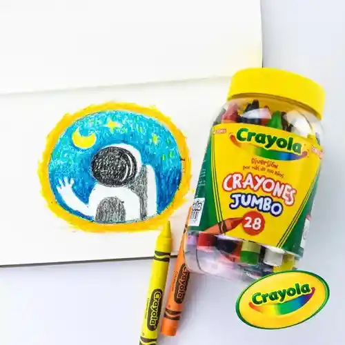 Crayones Jumbo Colores Escolar Redondos Crayola Bote X 28