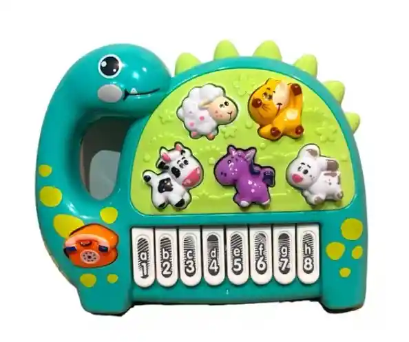 Piano Didactico Dinosaurio Con Animales