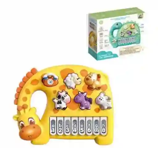Piano Didactico Jirafa Con Animales