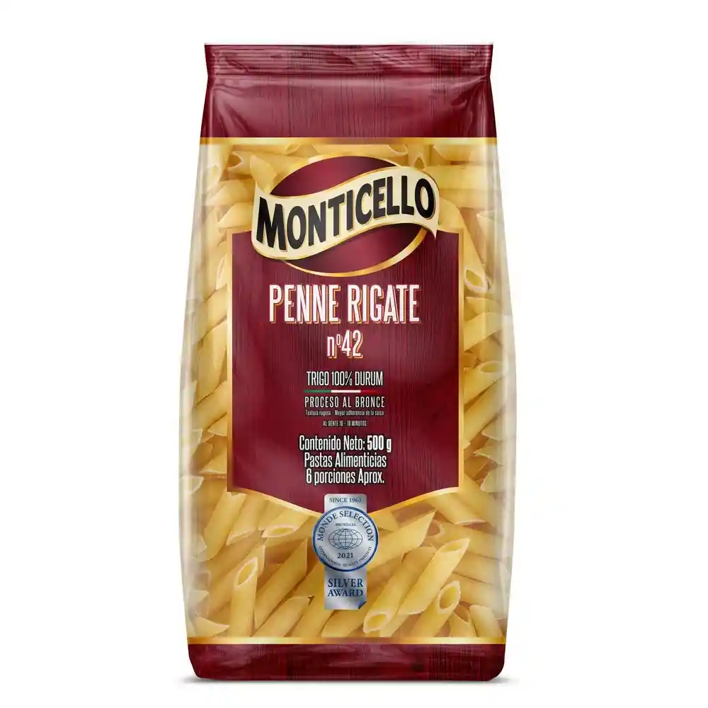 Penne Rigate Monticello X 500 Gr