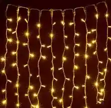 Luces De Navidad Cortina Amarilla - 3x2