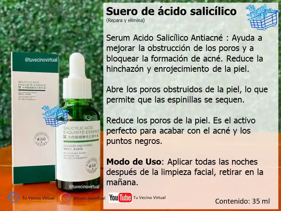 Suero De Acido Salicilico Y Toallas Desmaquillantes Bioaqua