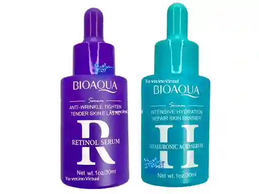 Serum De Retinol 30 Ml Y Serum De Hidratación Intensiva Ácido Hialurónico Bioaqua 30 Ml