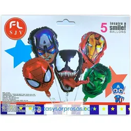 Kit Globos Metalizados Advengers X5