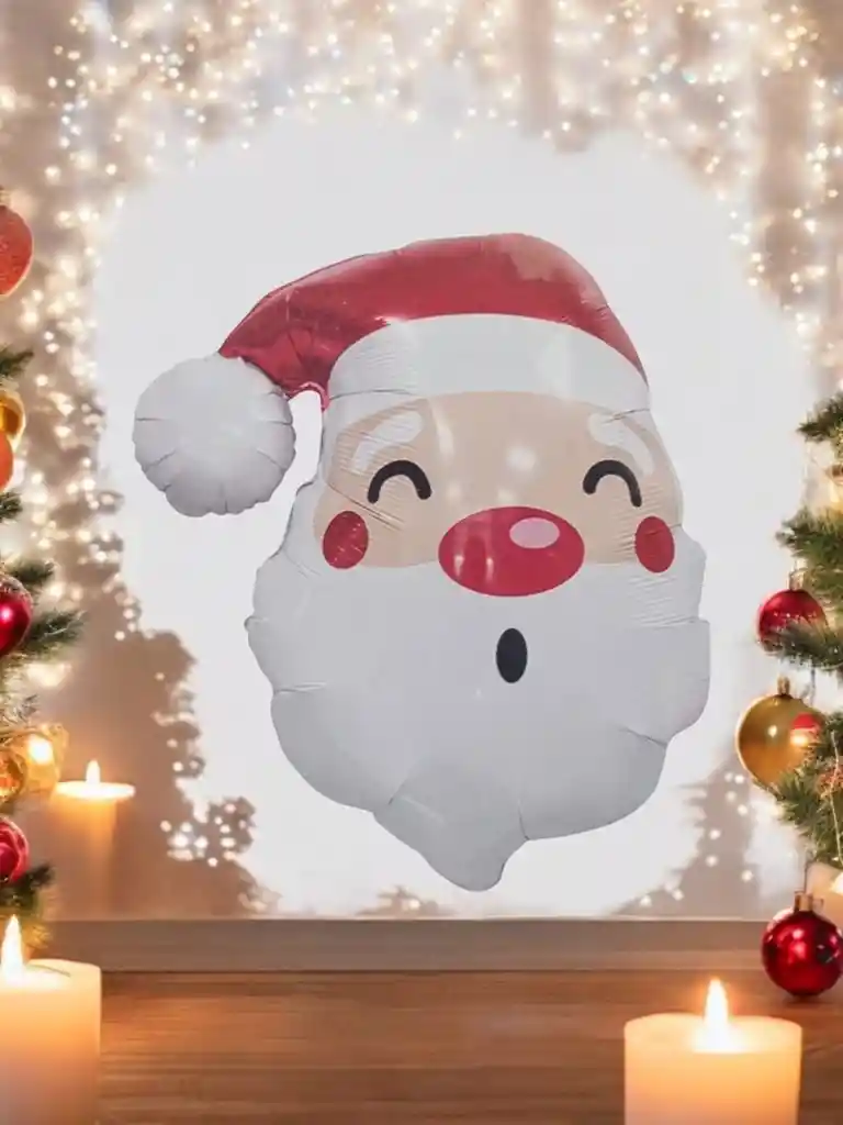 Globo Metalizado Cara Papá Noel (grande)