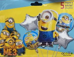 Kit Globos Metalizados Por 5 Minions
