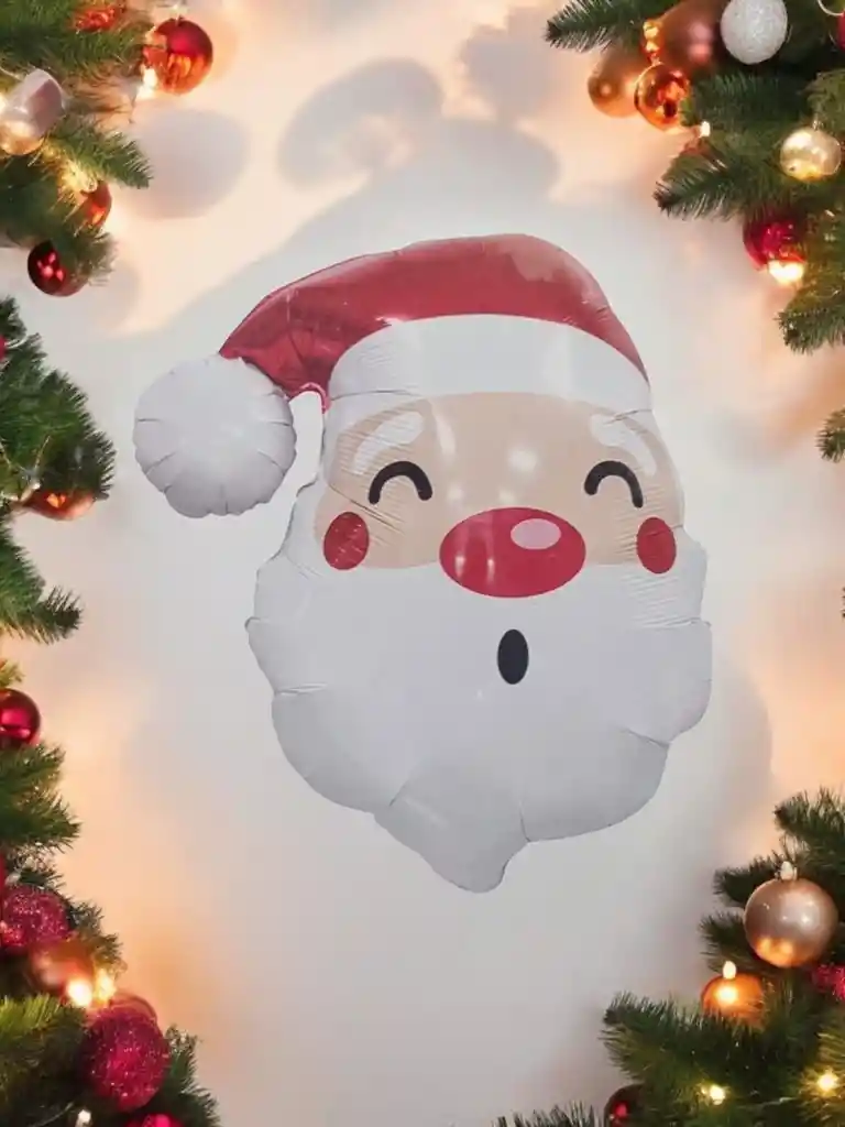 Globo Metalizado Cara Papá Noel (grande)