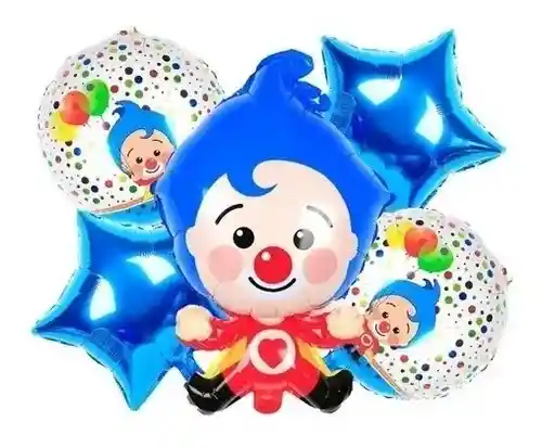 Kit Globos Metalizados Por 5 Plim Plim