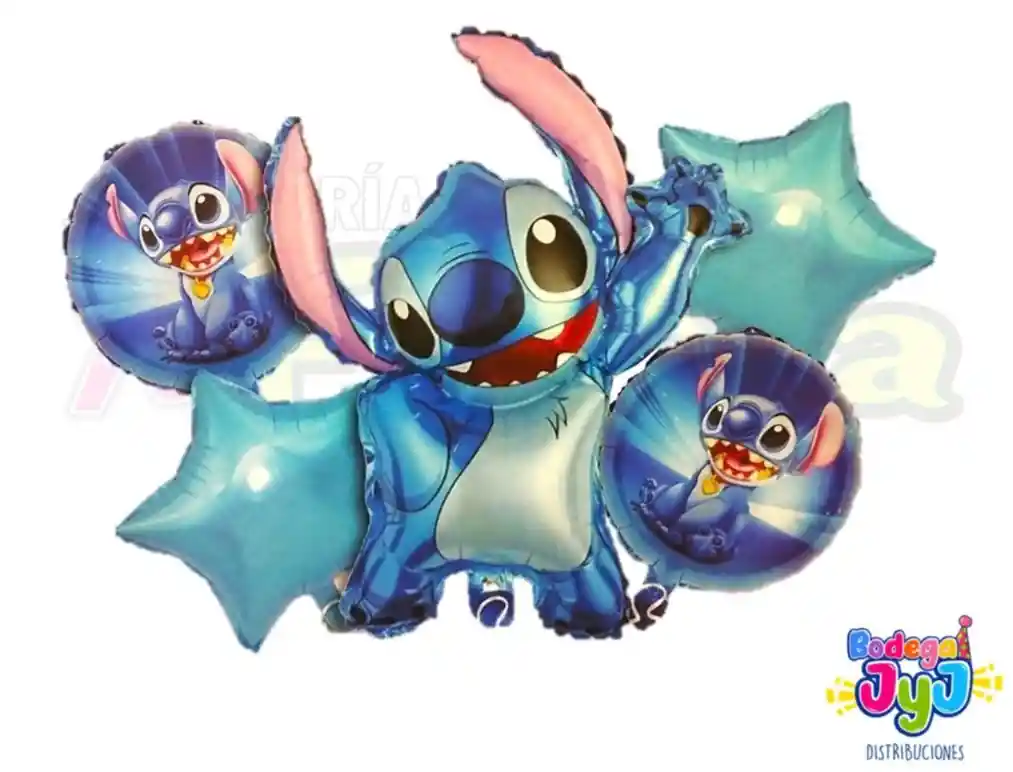 Kit Globos Metalizados Por 5 Stitch