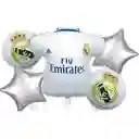 Kit Globos Metalizados Por 5 Real Madrid