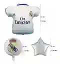 Kit Globos Metalizados Por 5 Real Madrid