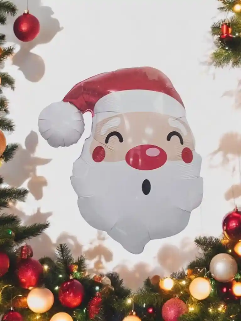 Globo Metalizado Cara Papá Noel (grande)