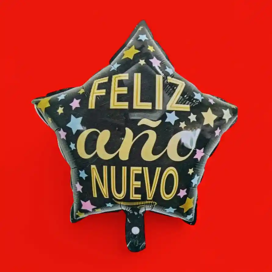 Globo Metalizado Happy Estrella Feliz Año Nuevo