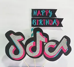 Topper Decoración Para Torta Tik Tok