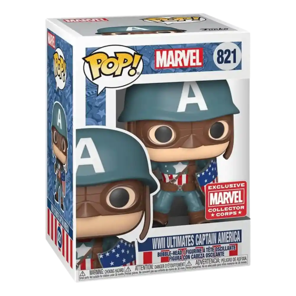 Wwii Ultimates Captain America Funko Pop Marvel 821 Collector Corps