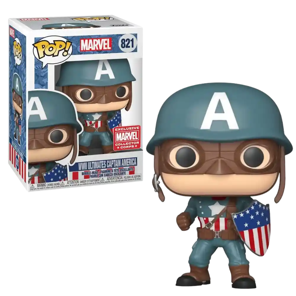 Wwii Ultimates Captain America Funko Pop Marvel 821 Collector Corps