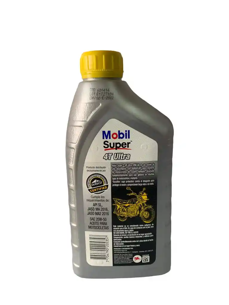Aceite Mobil Moto Super Ultra 20w50 4t Durafilm