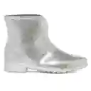 Botin Impermeable Para Mujer Talla 37 Silver Chelsea
