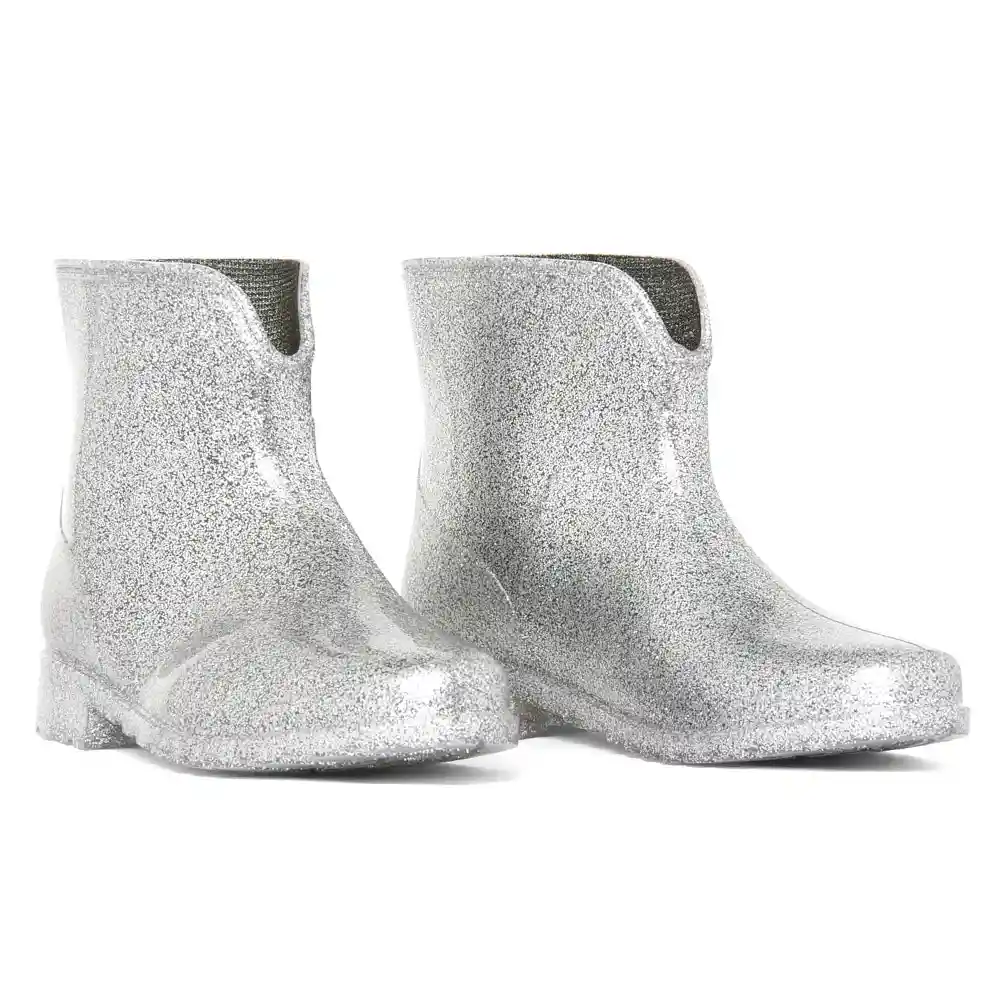 Botin Impermeable Para Mujer Talla 38 Silver Chelsea