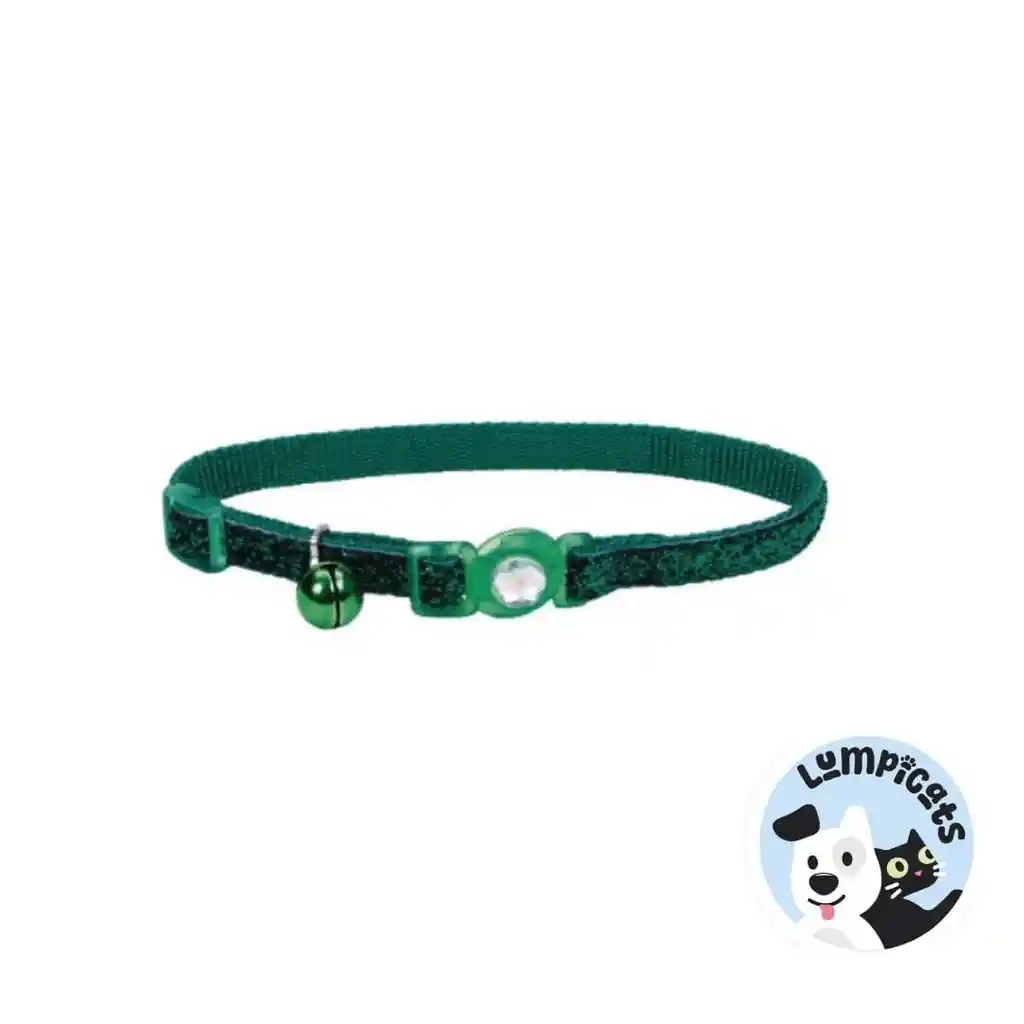 Coastal Collar Gato Brillante Verde