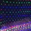 Luces De Navidad Tipo Malla Luz Led Multicolor 1.2 X 1.2 Metros 80 Bombillos Aprox Cable Siliconado Extensión De Luz Decoración Navideña