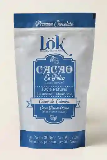 Cacao En Polvo Lok 100% - 200 Gr	