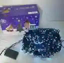 Luces De Navidad Lineal X1000 Led Blanca Sin Continuacion Cable Verde