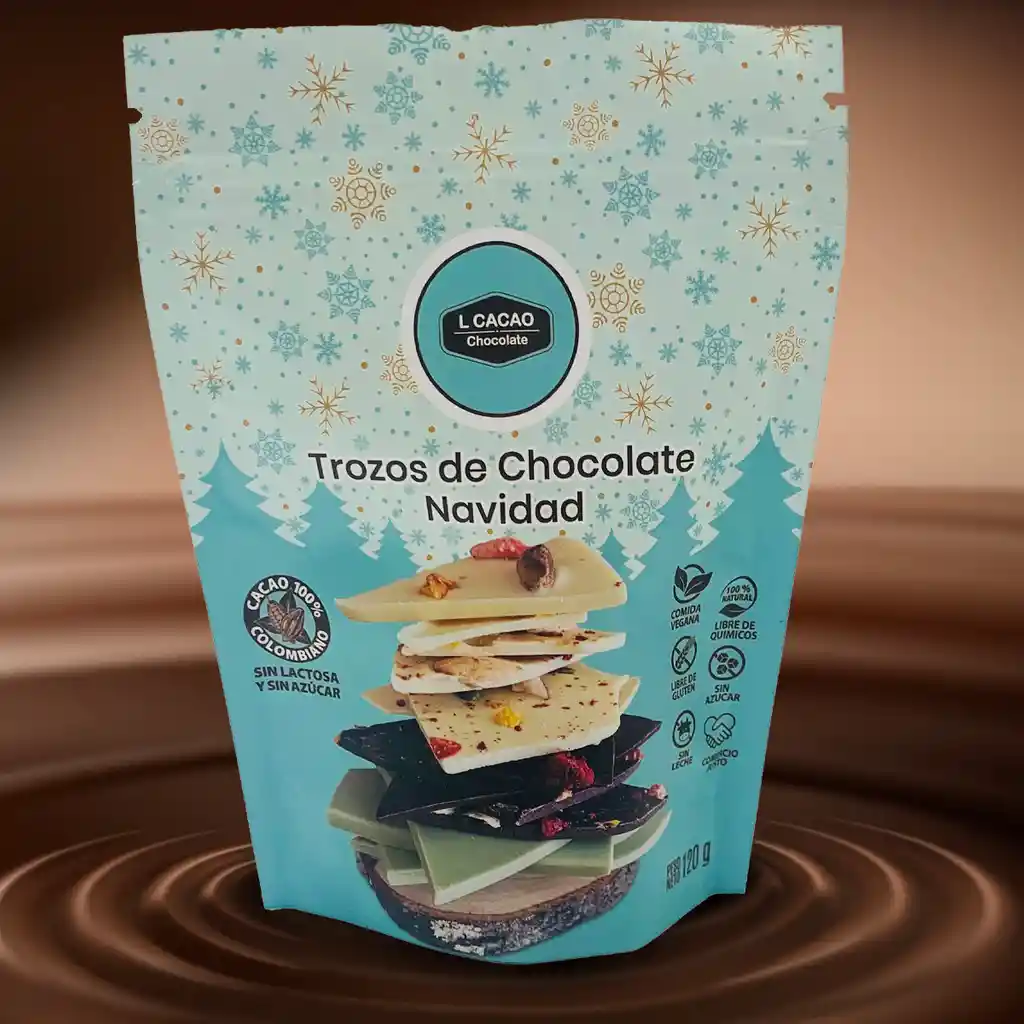 Trozos De Chocolate Navidad