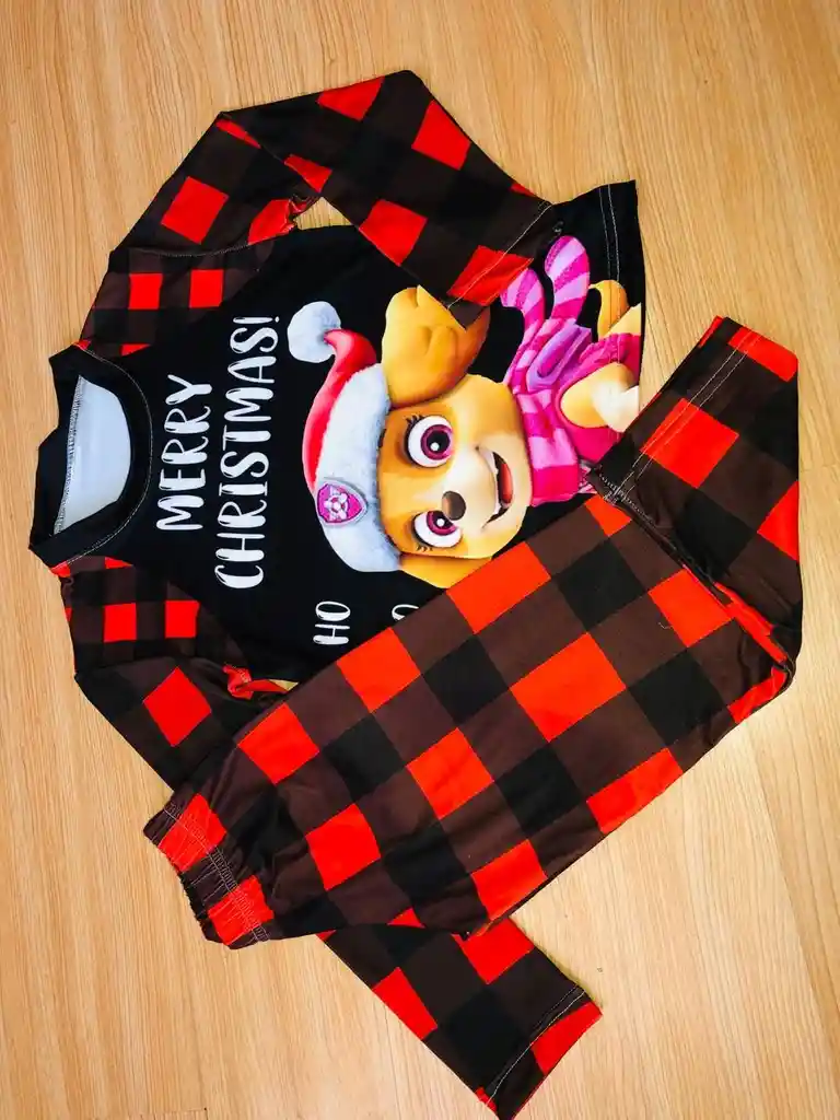 Pijama Niña Paw Patrol Navidad Talla 6-8