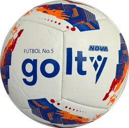 Balón De Fútbol #5 Golty Nova-recreativo, Cosido A Maquina/ Naranja