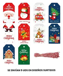 Tarjetas / Etiquetas Para Regalos De Navidad X 5 Unidades