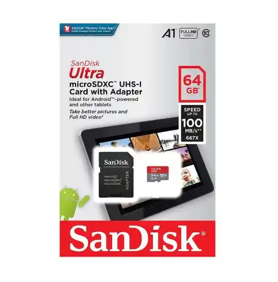 Memoria Sandisk 64gb: Capacidad Y Rendimiento En Un Tamaño Compacto