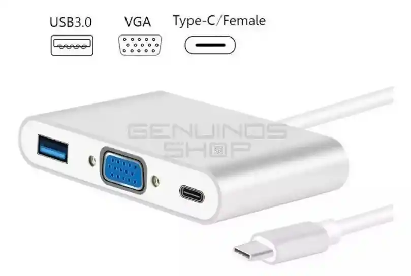 Convertidor/adaptador Tipo C A Vga - Usb 3.0 - Tipo C