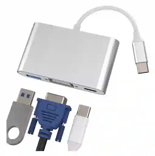 Convertidor/adaptador Tipo C A Vga - Usb 3.0 - Tipo C